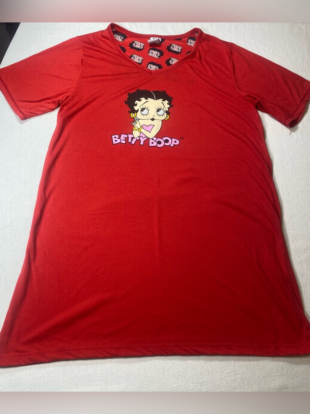 Betty Boop Red Short-Sleeve Graphic Nightgown